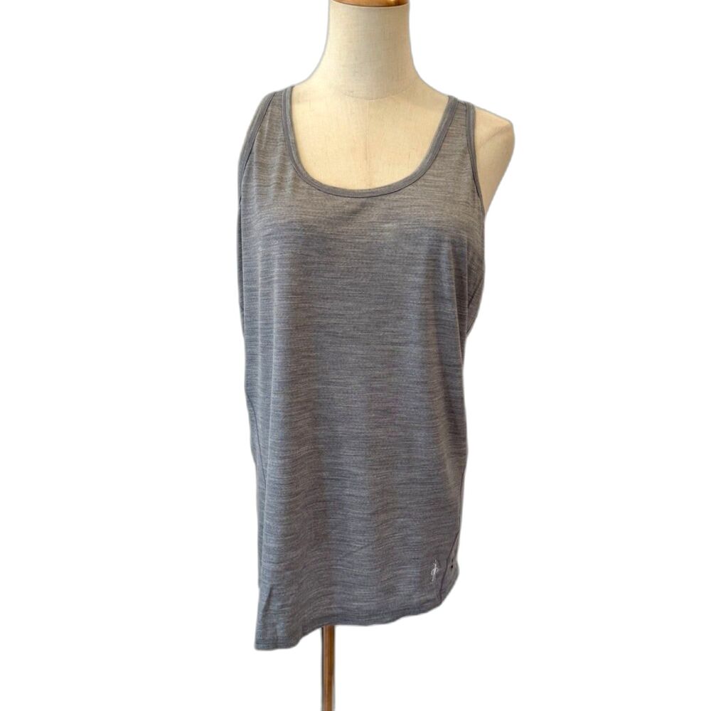 SmartWool Grey Racerback Tank Top Large Women's Merino 150 Outdoors